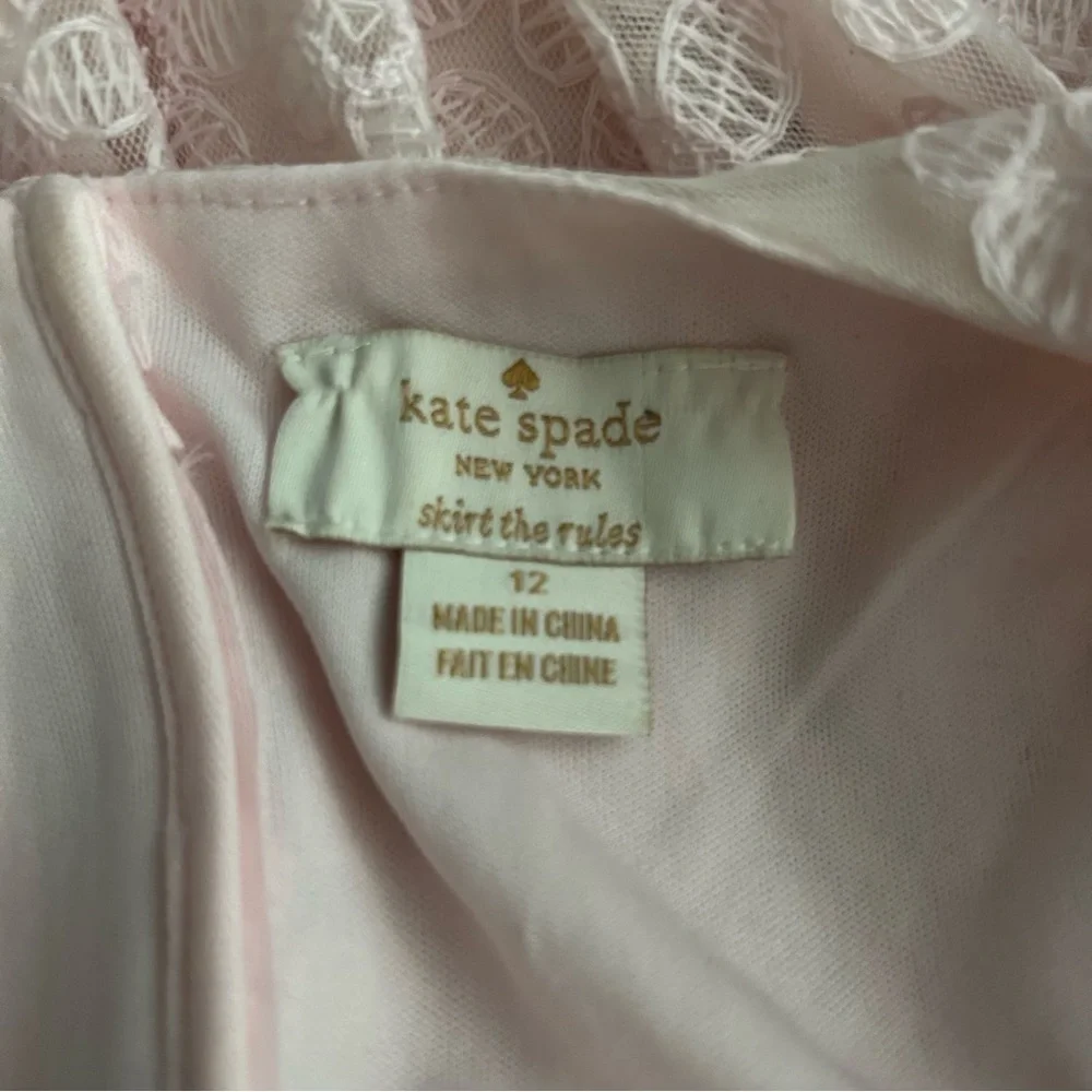 Kate Spade Girls Sonata Lace Dress 12 pink black daisy flowers